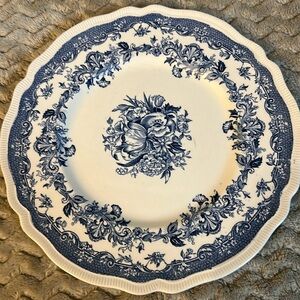 Classic Blue and White Floral Dinner Plate